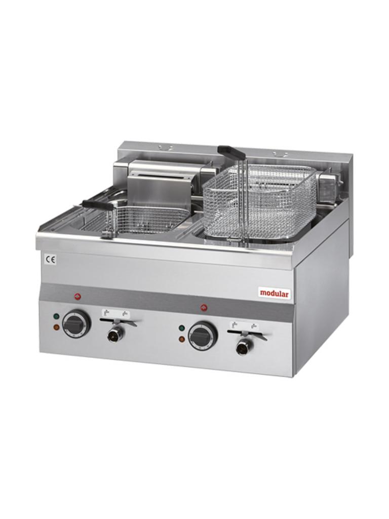 Friteuse - H 28 x 60 x 60 CM - 26 KG - 380 - 415 - Sans - Prise V - 15000 W - Inox - 10 Litre - Electrique - Modulaire - 316655