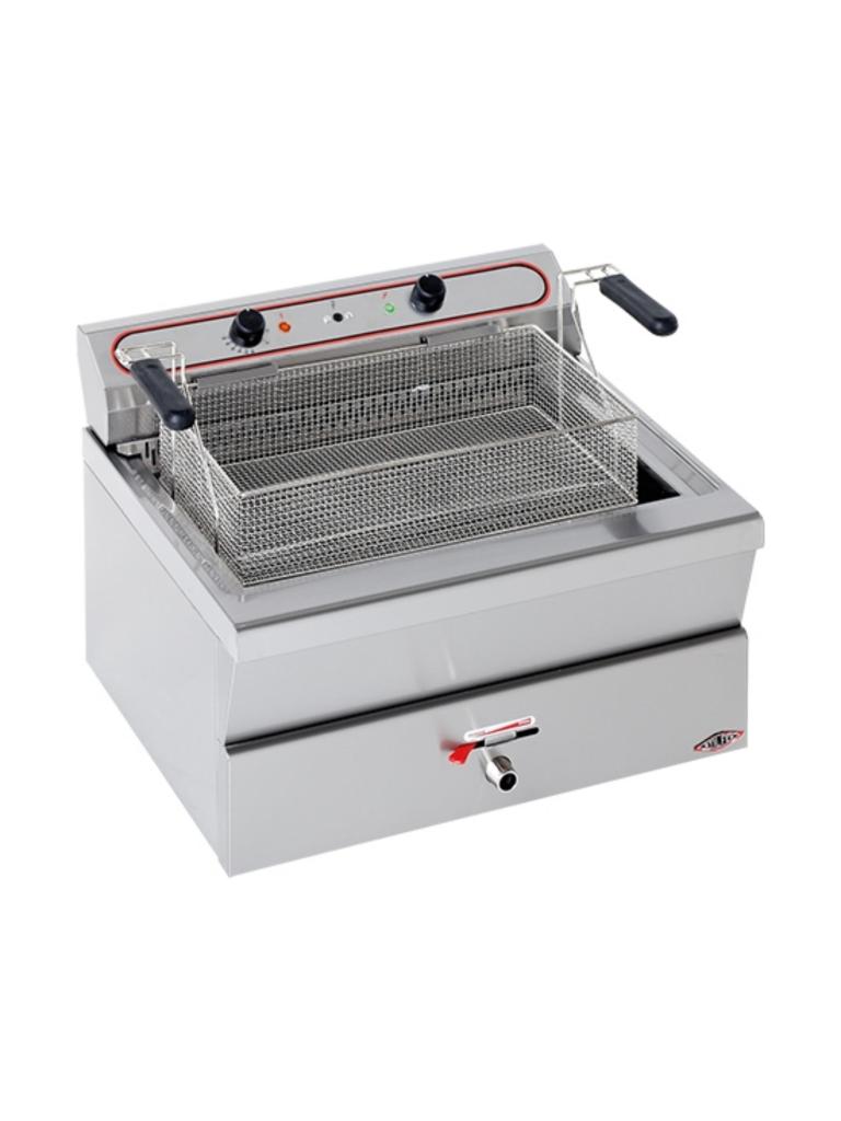 Friteuse - H 42 x 62 x 53 CM - 23 KG - 380 - 415 V - 9000 W - Inox - 26 Litres - Electrique - Stilfer - 527026