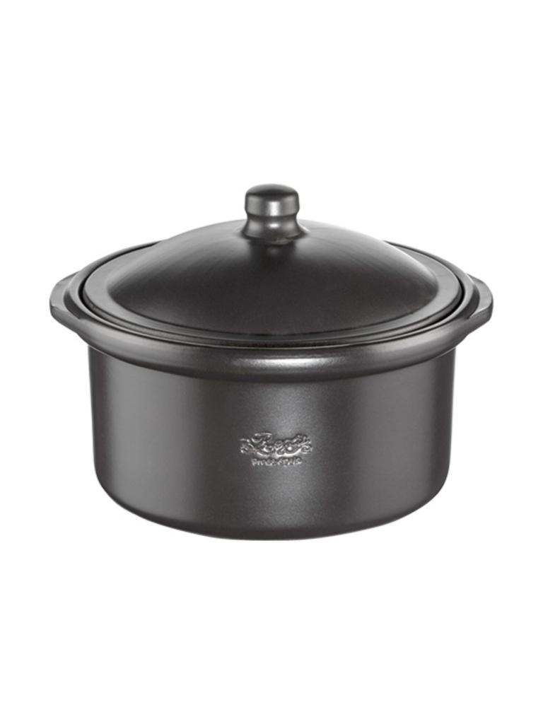 Cocotte - H 7 CM - 0,55 KG - Ø14,4 CM - Faïence - Noir - 0,64 Litre - Regas - 540020