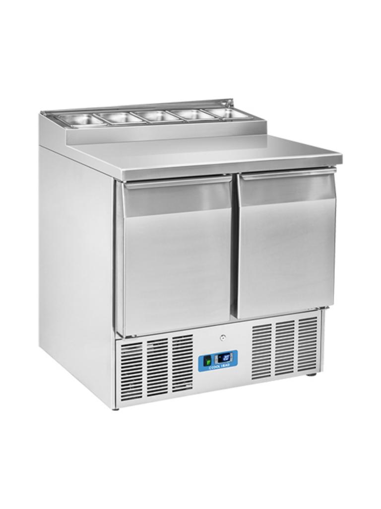 Etabli réfrigéré - H 100,5 x 90 x 70 CM - 114 KG - 220 - 240 V - 142 W - Ventilé - R600A - Inox - 239 Litre - +0°C / +8°C - Cool Head - 712125