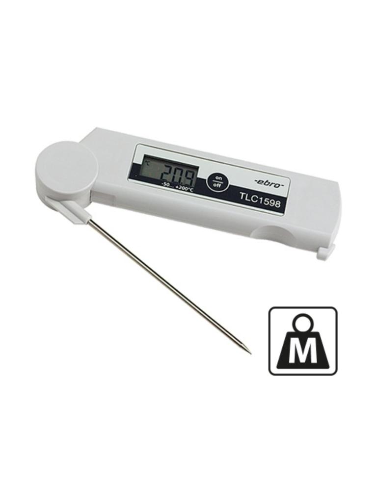 Jauge de Température à Coeur - H 1.8 x 4.4 CM - 0.07 KG - 15.8 CM - Acrylonitrile-Butadiène-Styrène (Abs) - -50°C / +200°C - Ebro - 926002