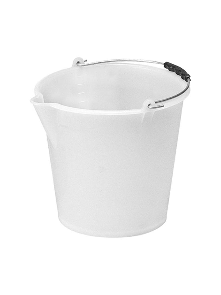 Seau - H 25 CM - 1,5 KG - Ø27 CM - polyéthylène - Blanc - 9 Litre - 956020