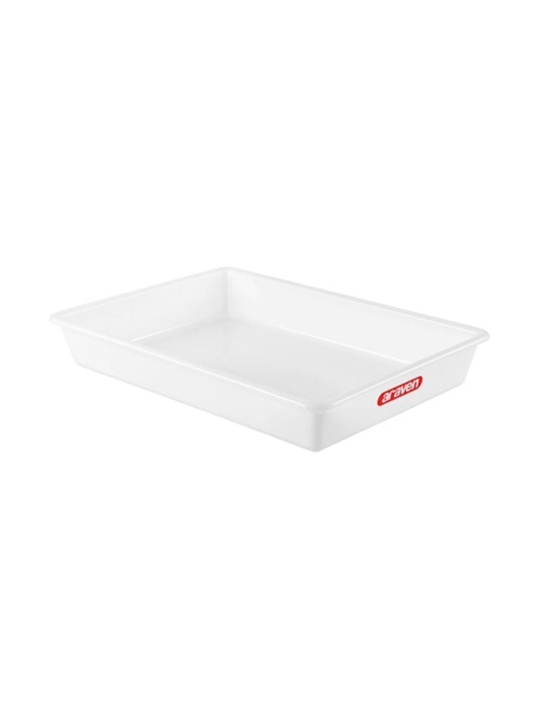 Poubelle à résidus - H 8 x 54 x 38,5 CM - 0,831 KG - Polyéthylène - Blanc - 10 Litres - Araven - 962010