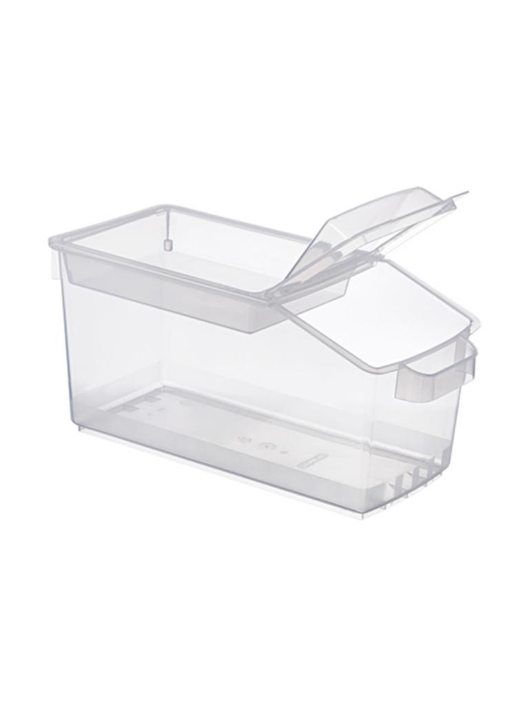 Conteneur alimentaire - H 22,7 x 23 x 48 CM - 1 029 KG - Polypropylène - Transparent - 14 Litre - -40°C / +90°C - Couvercle à charnière - Araven - 962050