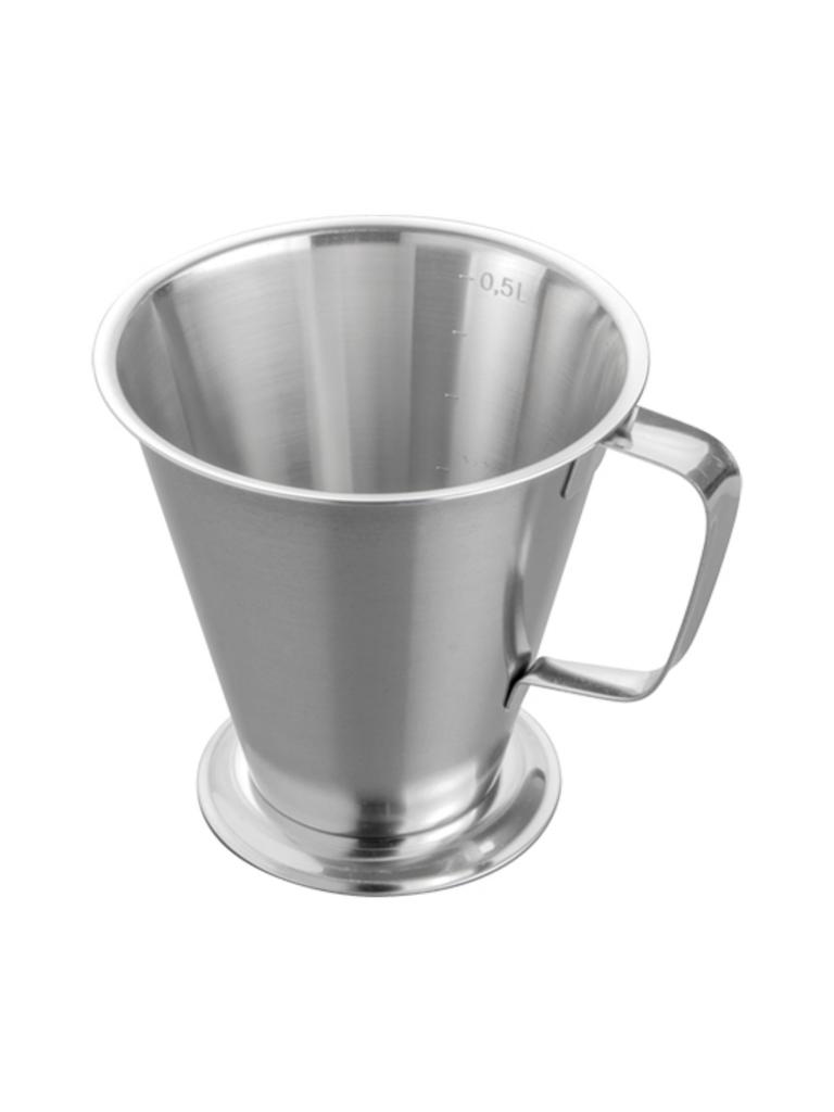 Gobelet doseur - 0,14 KG - Inox 18/08 - 0,5 Litre - 055010