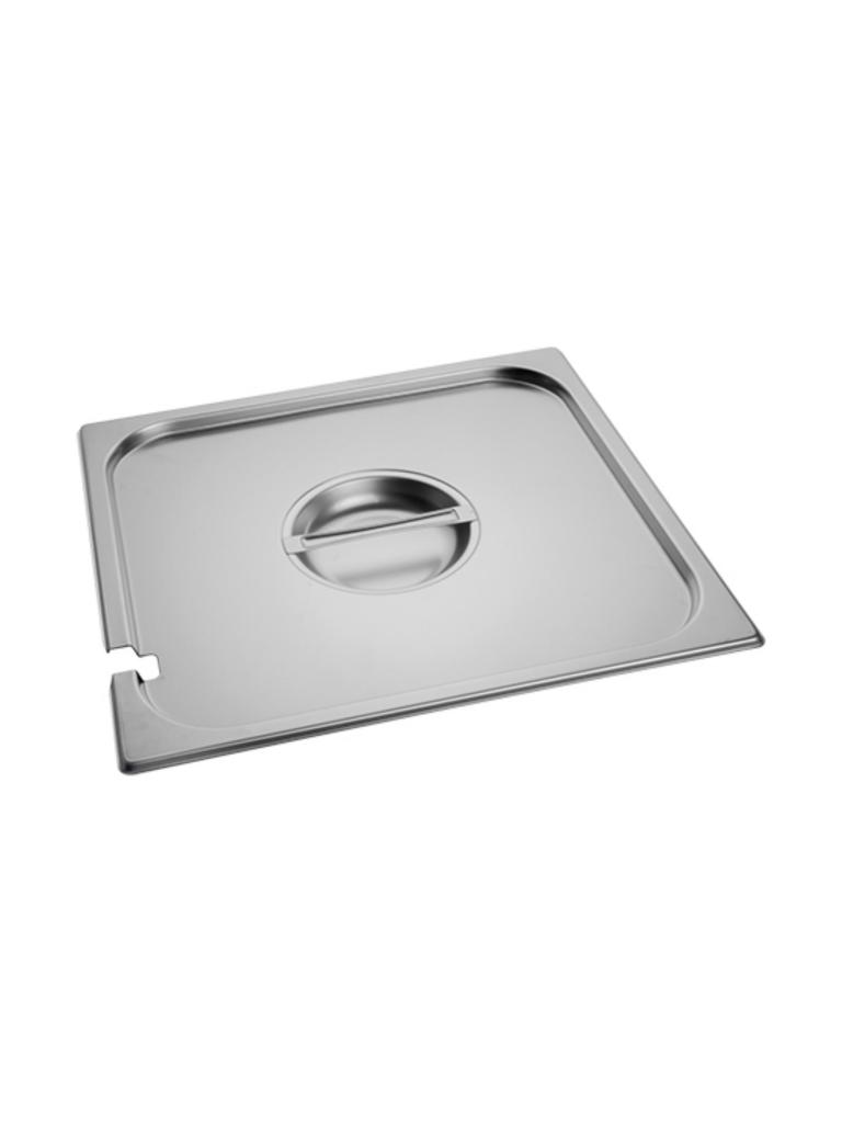 Couvercle Gastronorm - 2/3 GN - 35,4 x 32,5 CM - Inox - Avec Découpe Cuillère - Caterchef - 953235