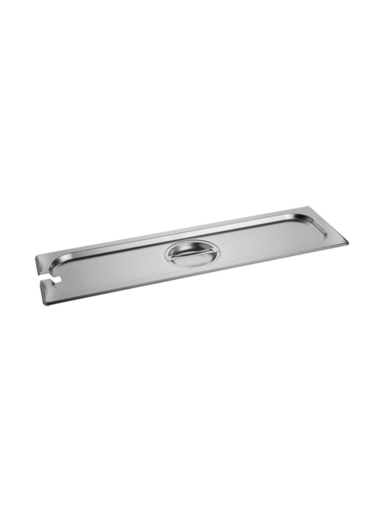 Couvercle Gastronorm - 2/4 GN - 53 x 16,2 CM - Inox - Avec Découpe Cuillère - Caterchef - 953245