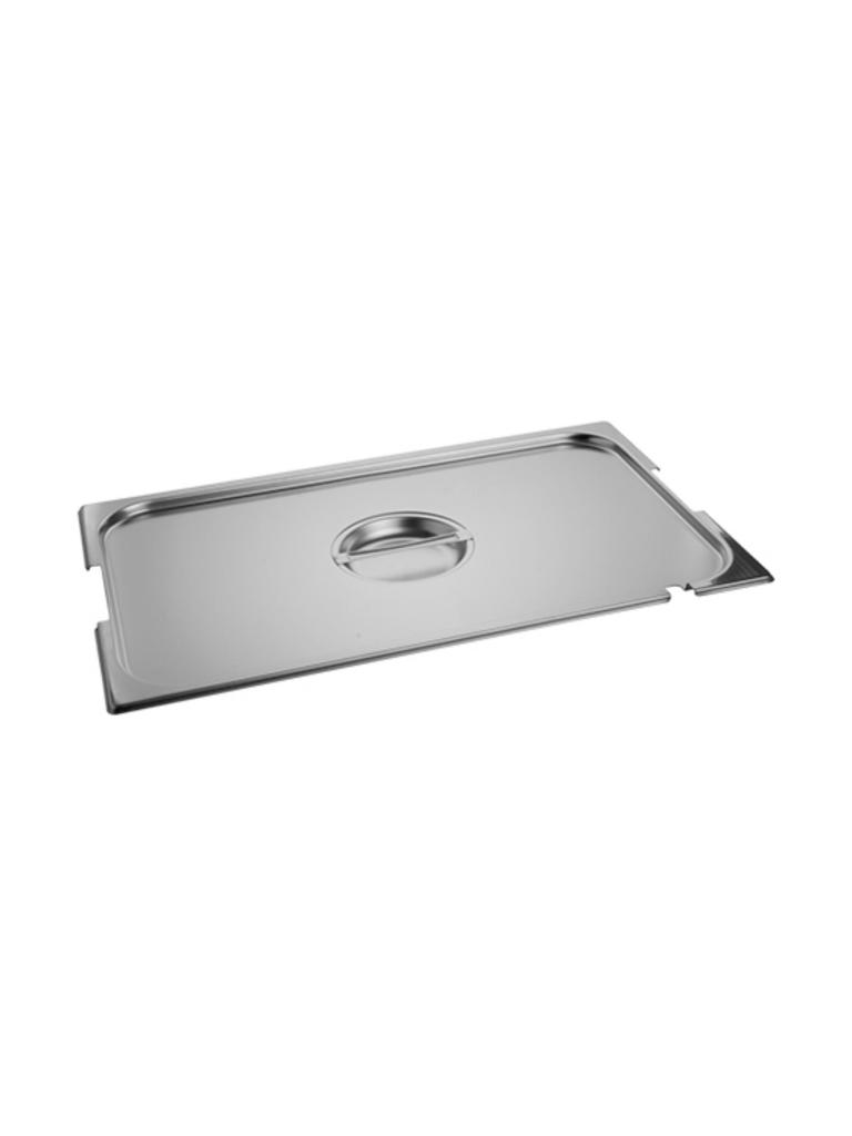 Couvercle Gastronorme - GN 1/1 - 53 x 32,5 CM - Inox - Avec Découpe Cuillère Et Manche - Caterchef - 953415