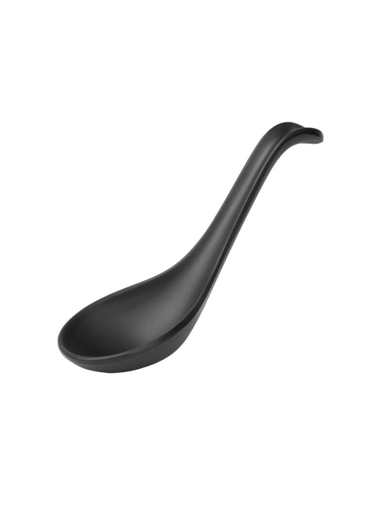 Lepel - 12 stuks - Zwart - Melamine - Olympia