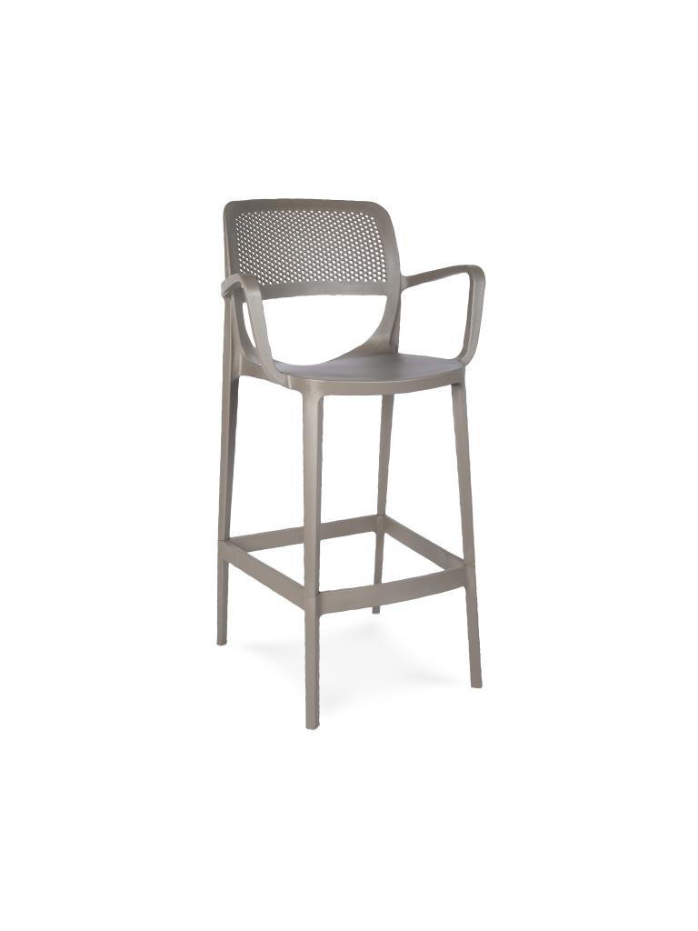 Tabouret de bar de terrasse - Castello - Cappuccino - Plastique - G-Line