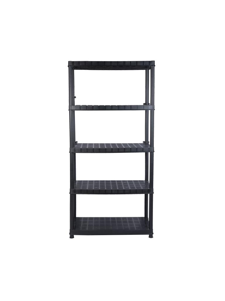 Rack - 5 niveaux - H 185 x L 92 x P 46 CM - Plastique - Noir - G-Line
