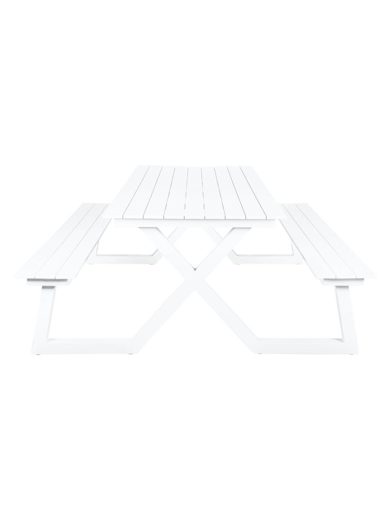 Table de pique-nique - Blanc - Aluminium - G-Line