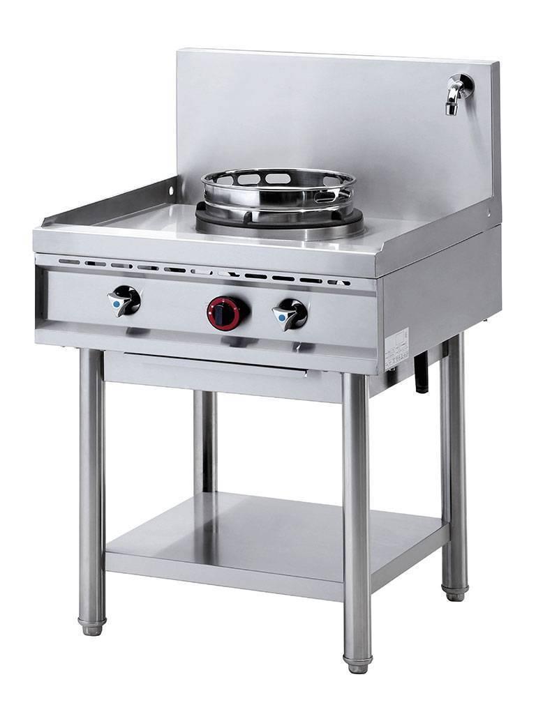 Brûleur Wok - 1 Brûleur - 13kW - Acier Inoxydable - Sur Pied - Diamant - WGL1-7