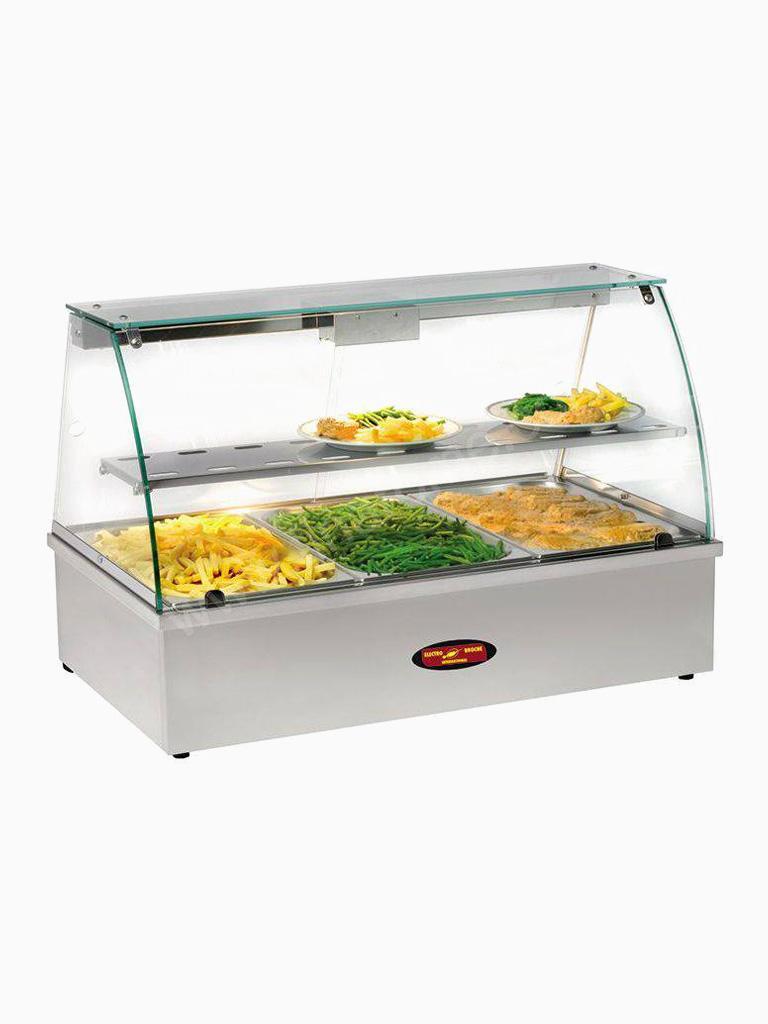 Vitrine chauffante - Bain-marie - 3 x 1/1 GN - Inox - Diamant - VBE-311