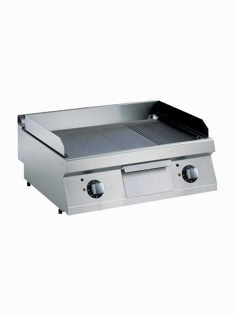 Plaque de cuisson - Electrique - Lisse - Chromé - 80 CM - Diamant - E17/PLCD8T-N