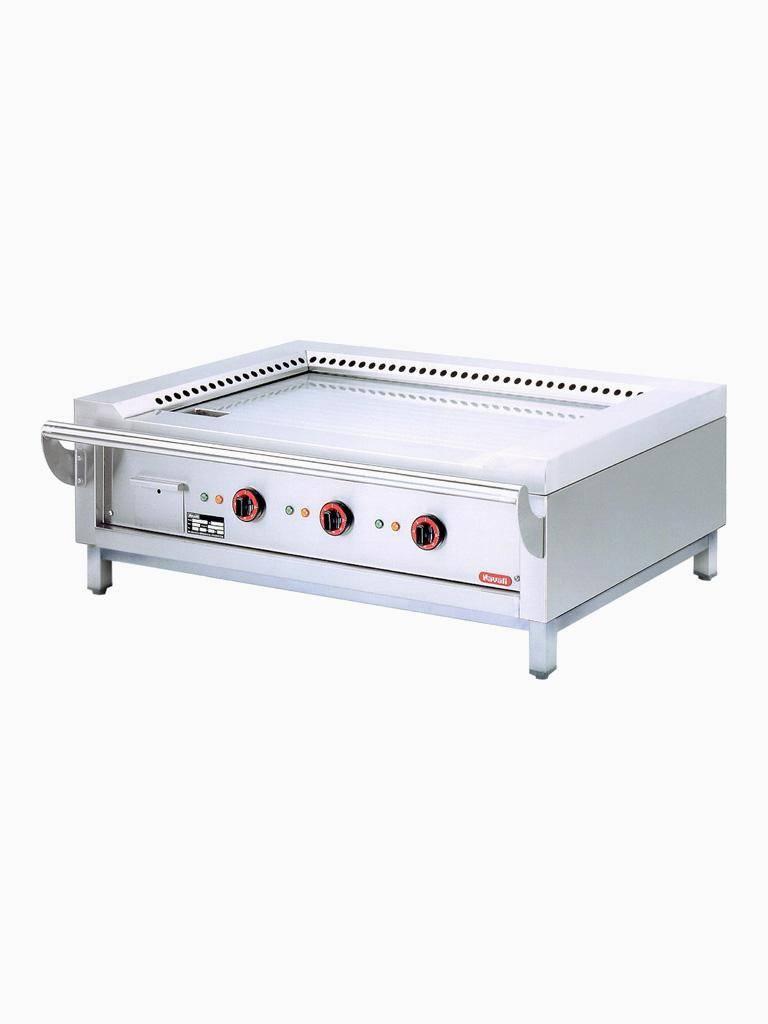 Gril Teppanyaki - Gaz - 3 Zones - 3 x 7kW - Modèle de table - Diamant - TPG3-15/T