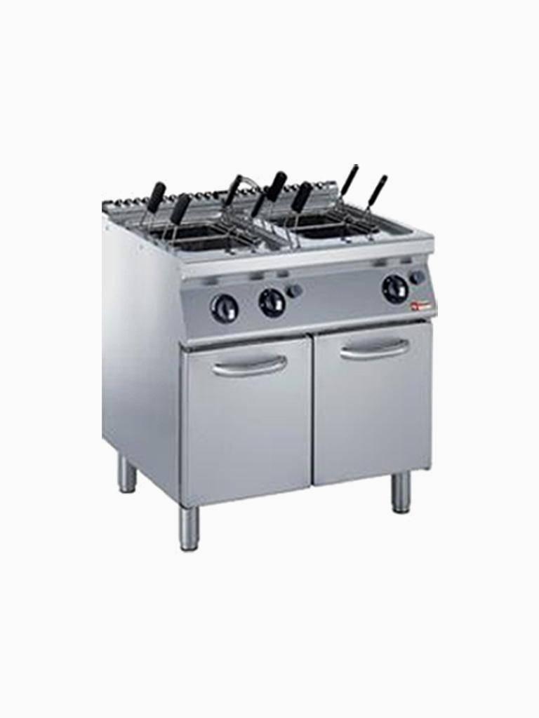 Cuiseur à pâtes - 2 x 24,5 litres - Gaz - Robinet de vidange - Base - Diamant - G17/CPA8-N