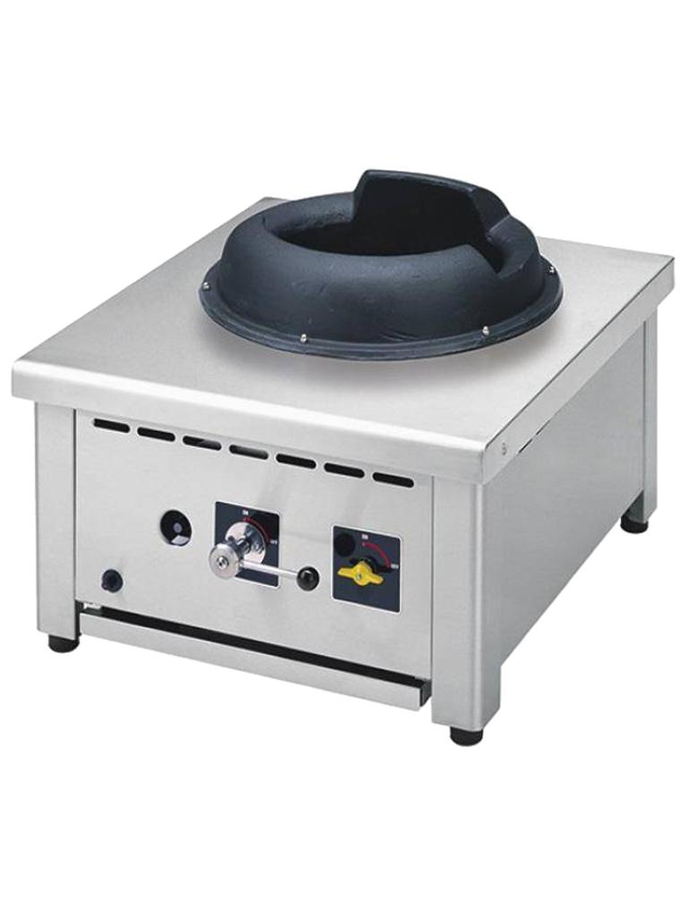 Brûleur Wok - 1 Brûleur - 28kW - Acier Inoxydable - Diamant - WGF1-6/T