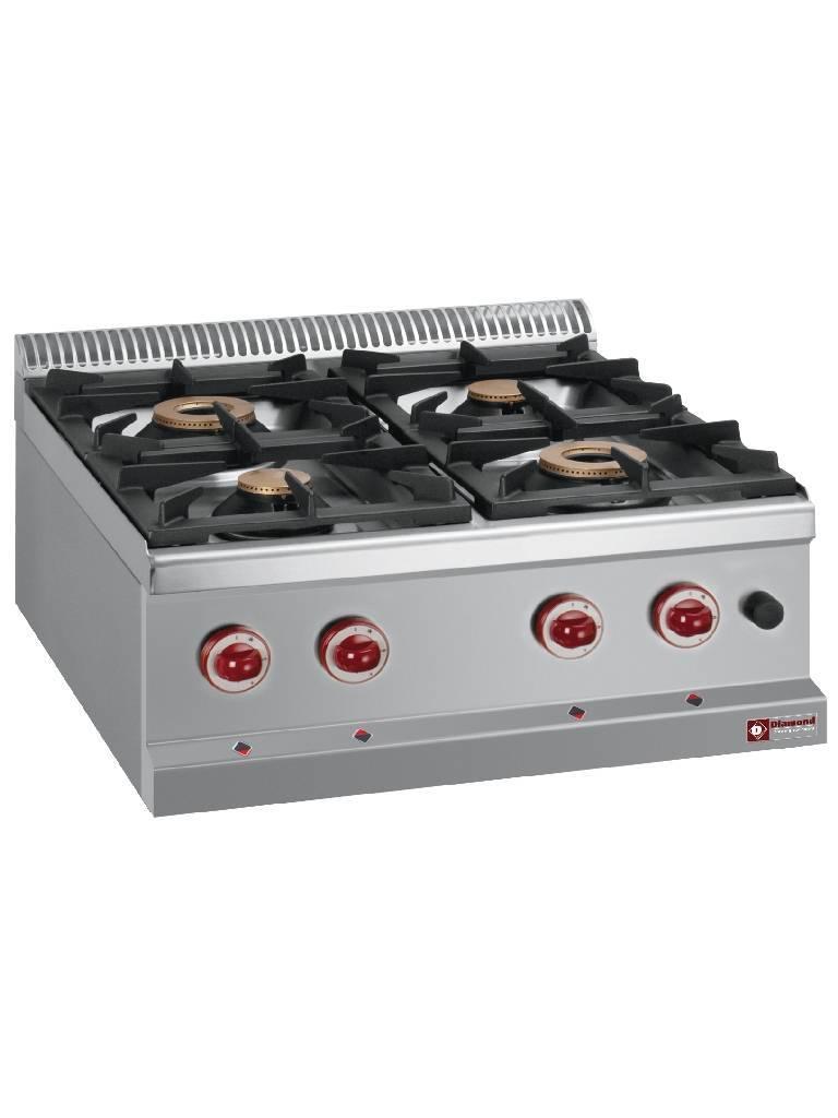 Cuisinière à gaz - 4 Foyers - Modèle de table - Diamant - G7/4B7T