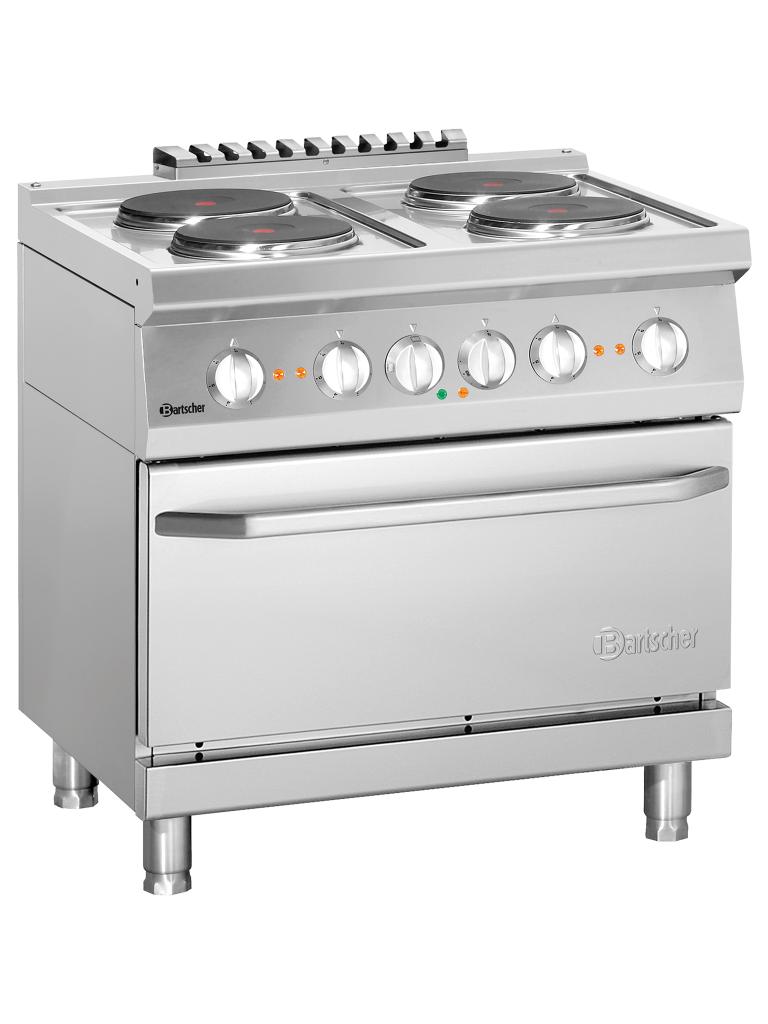 Cuisinière - 4 Foyers - Avec Four - Fonte - Bartscher - 286234W