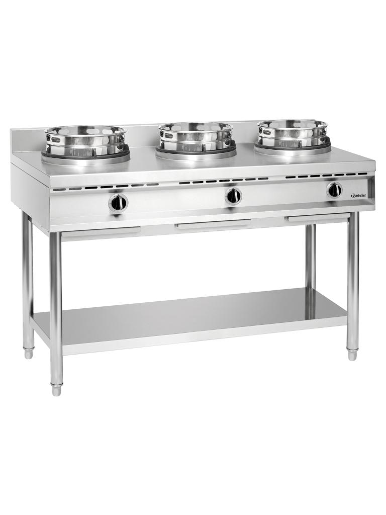 Cuisinière à gaz wok - 3 feux - Bartscher - 1053103