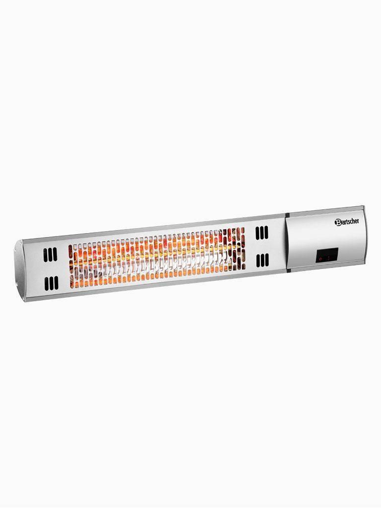 Chauffage de terrasse - Infrarouge - Aluminium - Fixation murale - H 10 x 61,5 x 6 CM - Bartscher - 825215