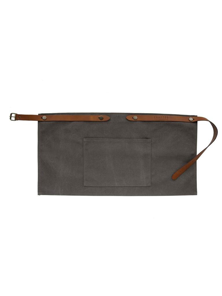 Tablier traiteur - Avec poche - Toile lavée - Gris - G-Line