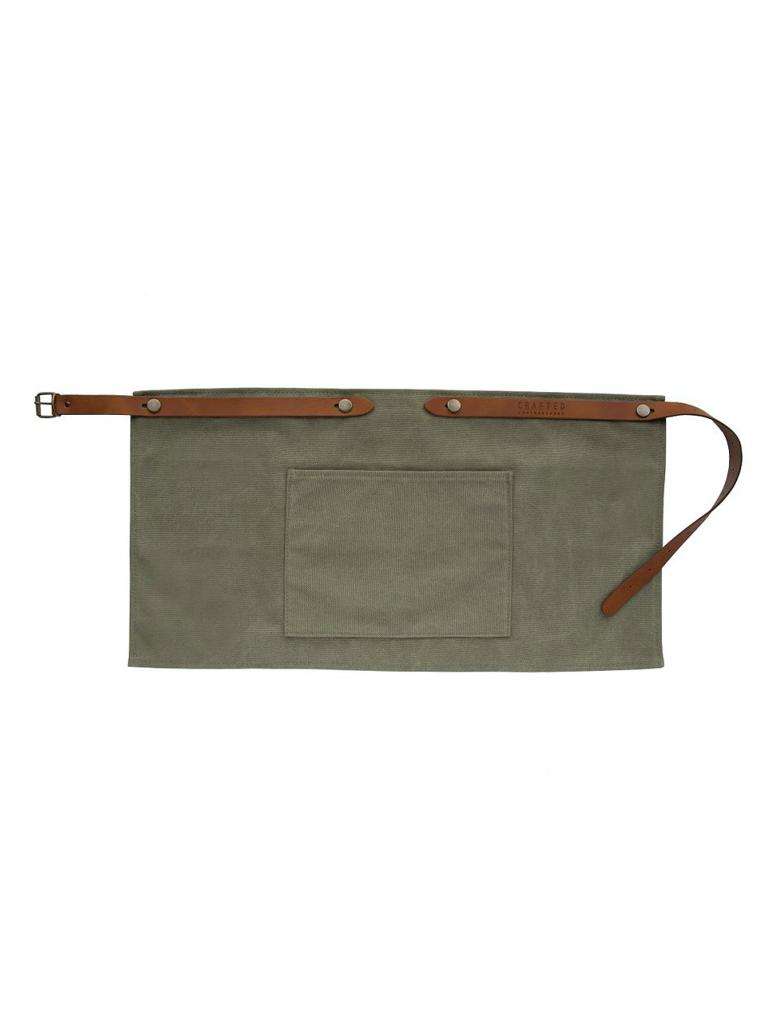 Tablier de restauration - Avec sac - Toile lavée - Vert - G-Line
