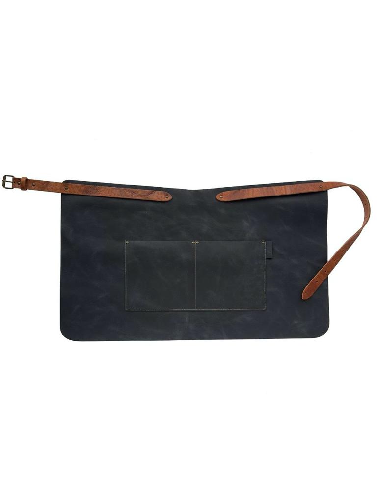 Tablier de restauration - Avec poche - Cuir Vintage - Noir - G-Line