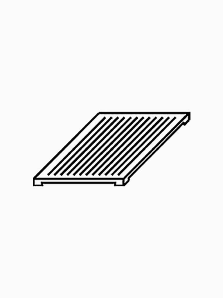 Réchaud gaz plaque gril - Ligne 650 - 2 feux - Nervuré - Diamant - A65/PB2F