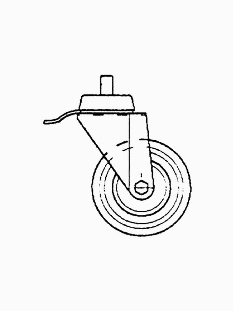 Roue - Ligne 700 - Freinée - Inox - Diamant - A77/1RF
