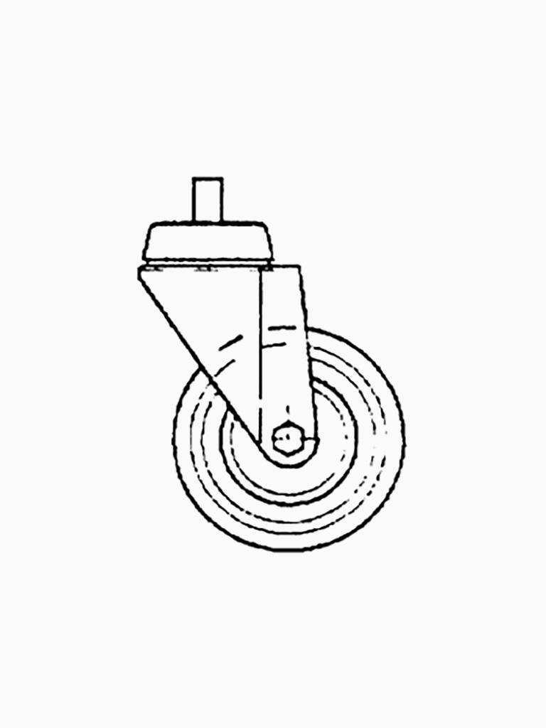 Roue - Ligne 700 - Non freinée - Inox - Diamant - A77/1RS