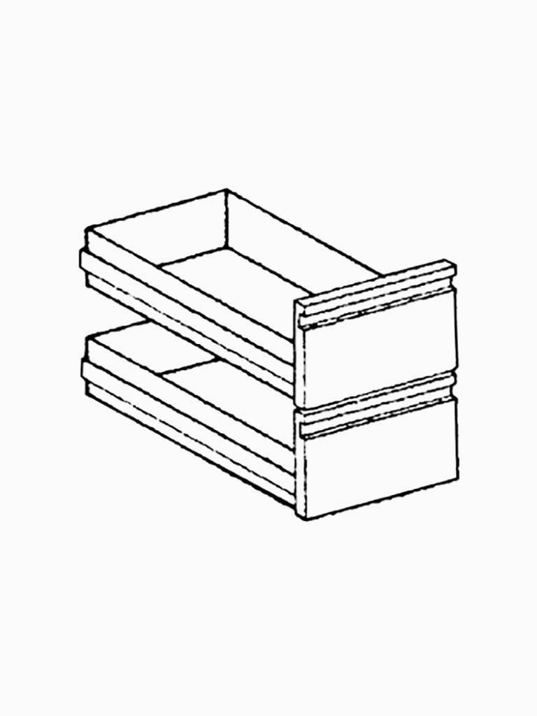 Fond de tiroir - Ligne 700 - 2 x 2/1 GN - 70 CM - Diamant - A77/K2C2-N