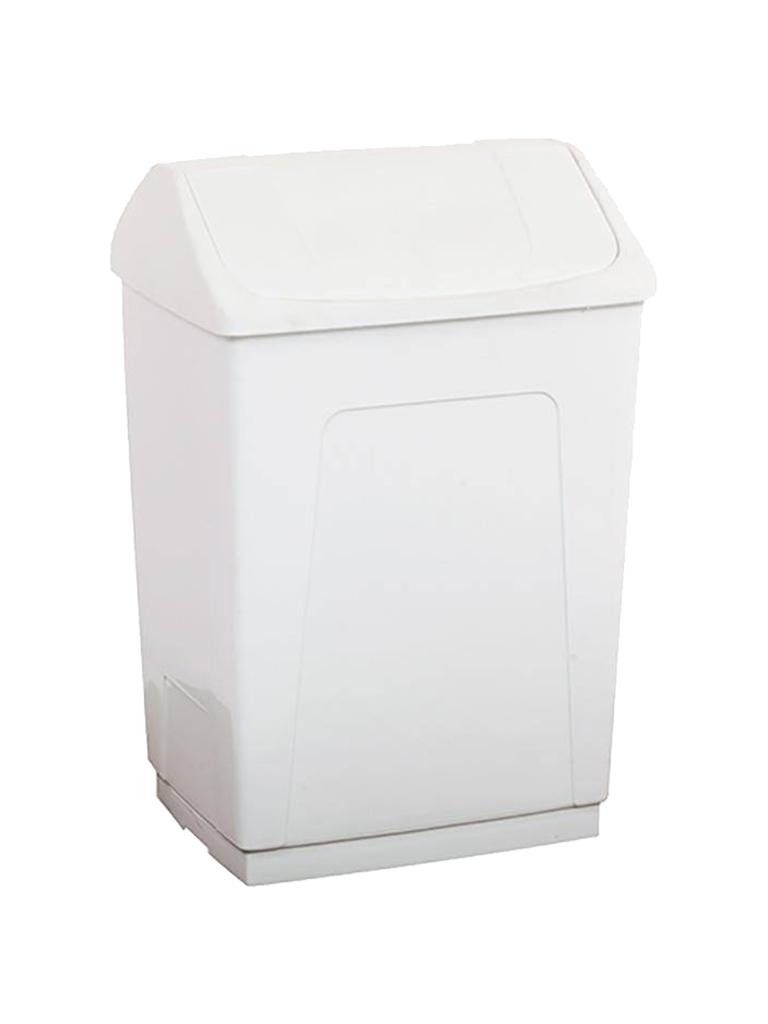Poubelle - H 62 x 42 x 32 CM - 2,35 KG - Blanc - 55 Litres - Denox - 600072