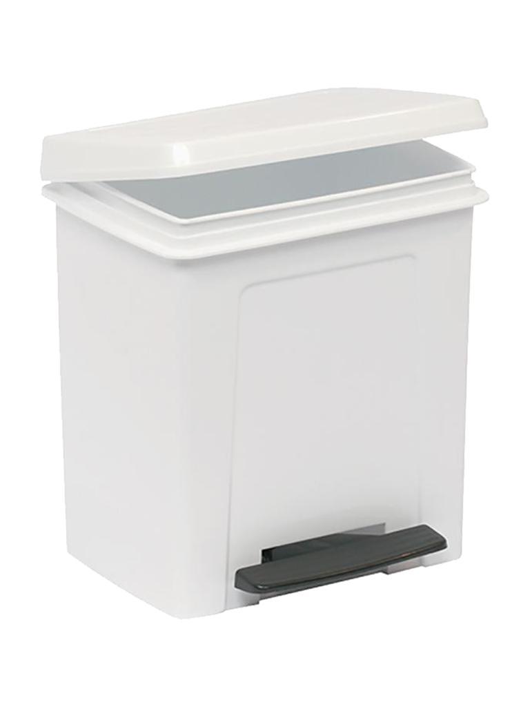 Poubelle à pédale - H 45 x 34 x 33 CM - 1 422 KG - Blanc - 26 Litres - Denox - 600076