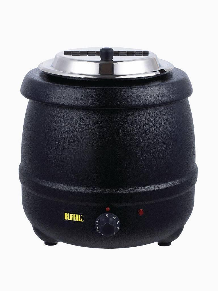 Marmite à soupe - 10 Litres - Noir - Ø 34,5 x H 36 CM - 230 V - Buffalo - L715