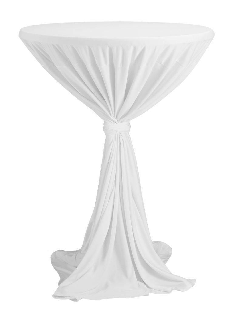 Nappe de table bar - Party - Blanc - Ø80-90 CM - Dena - 111000