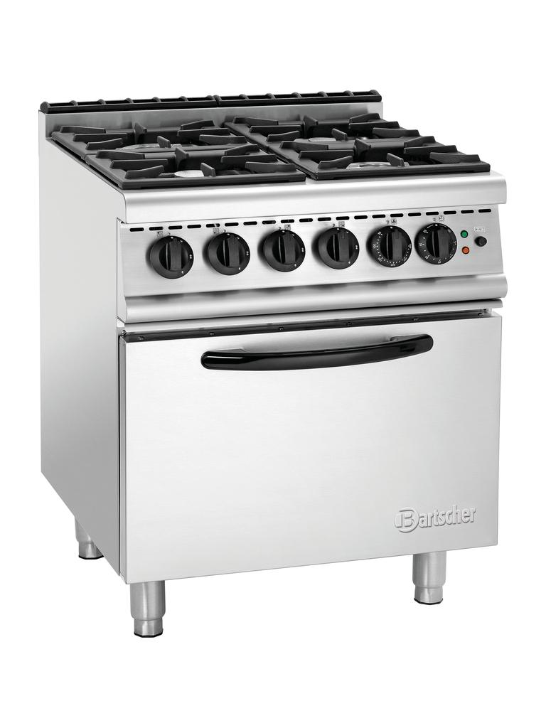 Cuisinière à gaz - Four électrique - 4 feux - Bartscher - 2819991
