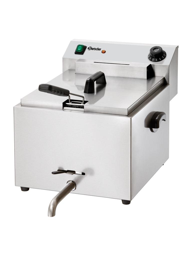 Friteuse - 9 7 Litre - Robinet de vidange - 400V - Bartscher - 162500