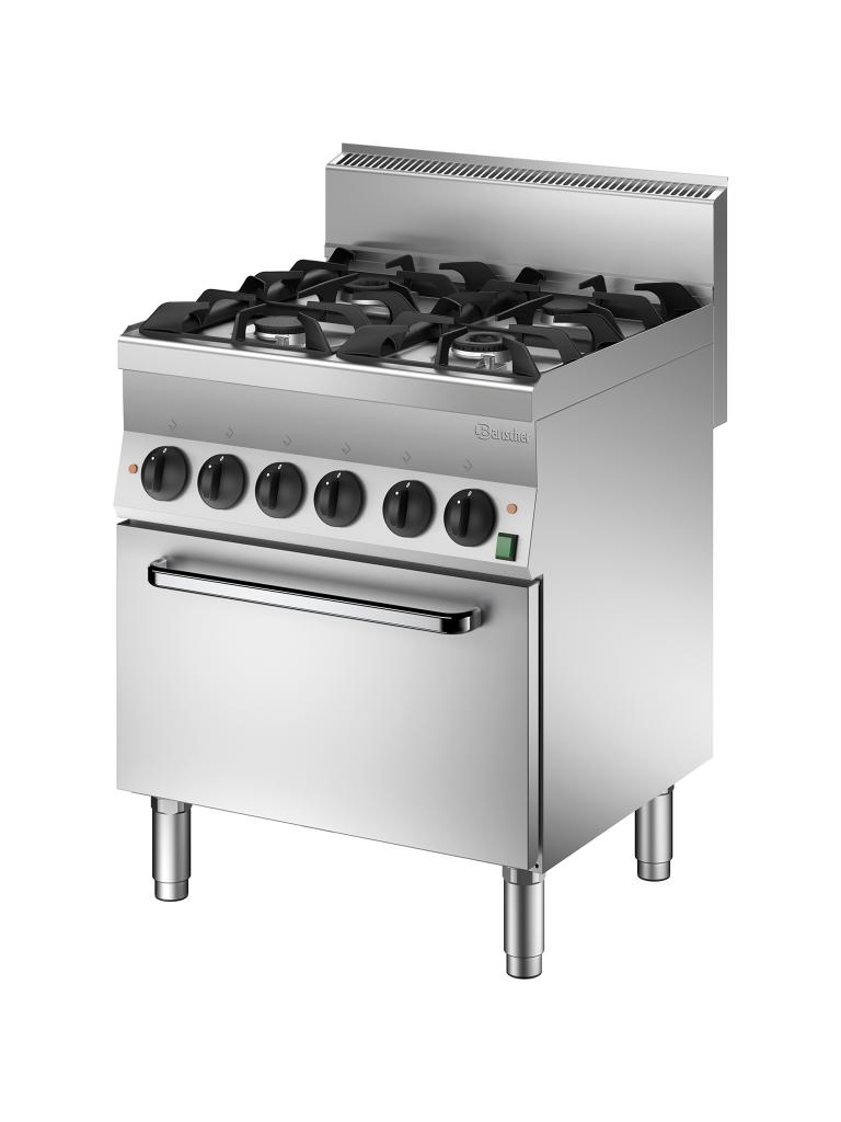 Cuisinière à gaz - Four électrique - 4 feux - Bartscher - 1151143