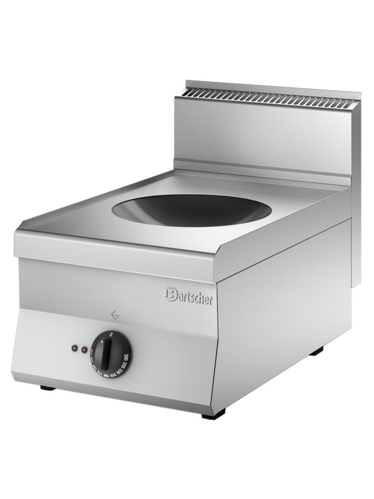 Wok à induction - H 29,5 x 40 x 65 CM - Inox - Bartscher - 115099