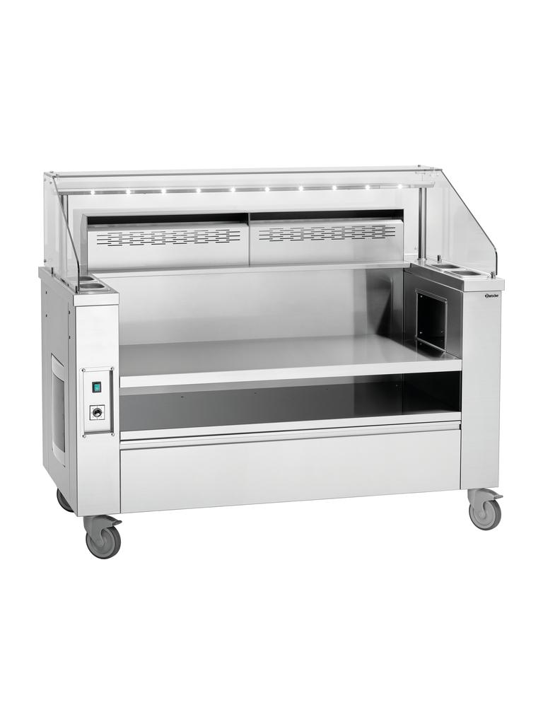 Station de cuisson - 3 appareils - Sur roulettes - H 126,3 x 152 x 77 cm - - Bartscher - 107290