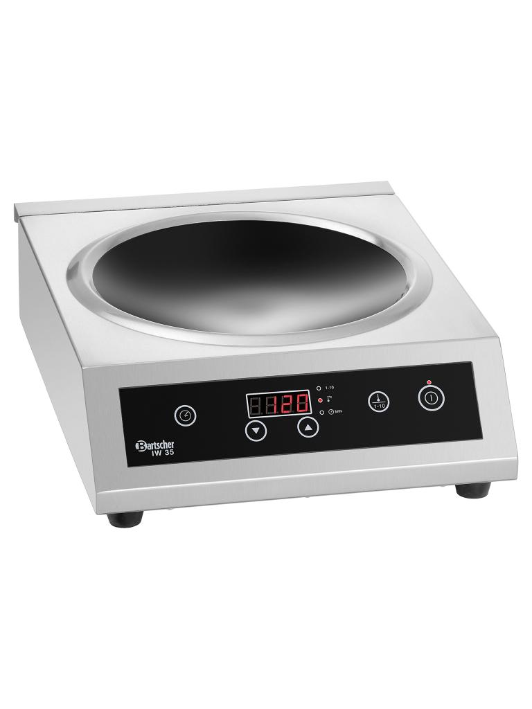 Wok à induction - H 12,5 x 34 x 44 CM - Inox - Bartscher - 105986