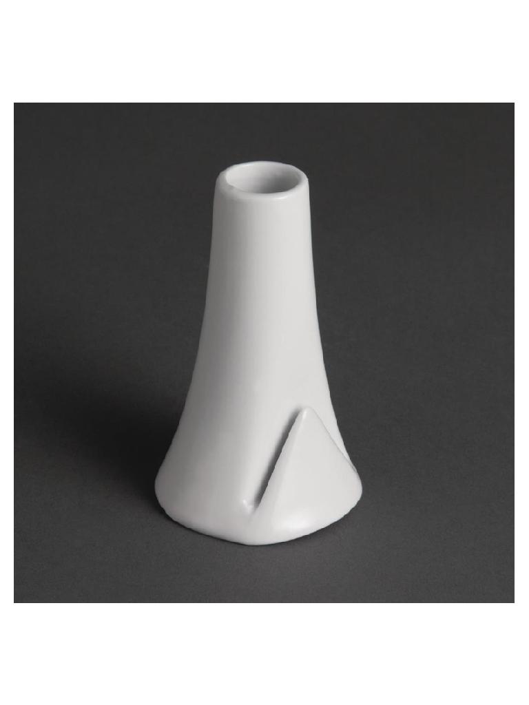 Vase - Avec bougeoir - 12 pièces - Blanc - H 10 x 6 CM - Porcelaine - Olympia - U826