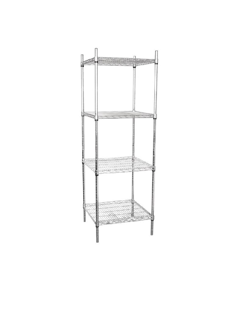 Étagère - 4 étagères - H 183 x 61 x 61 CM - Zinc - Vogue - U884