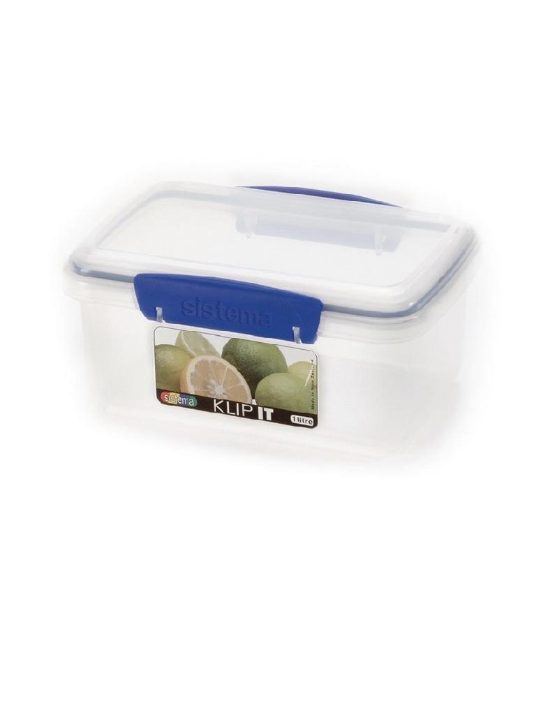 Boîte Alimentaire - 1 Litre - H 8 x 17,5 x 11,7 CM - Polypropylène - Sistema - S485