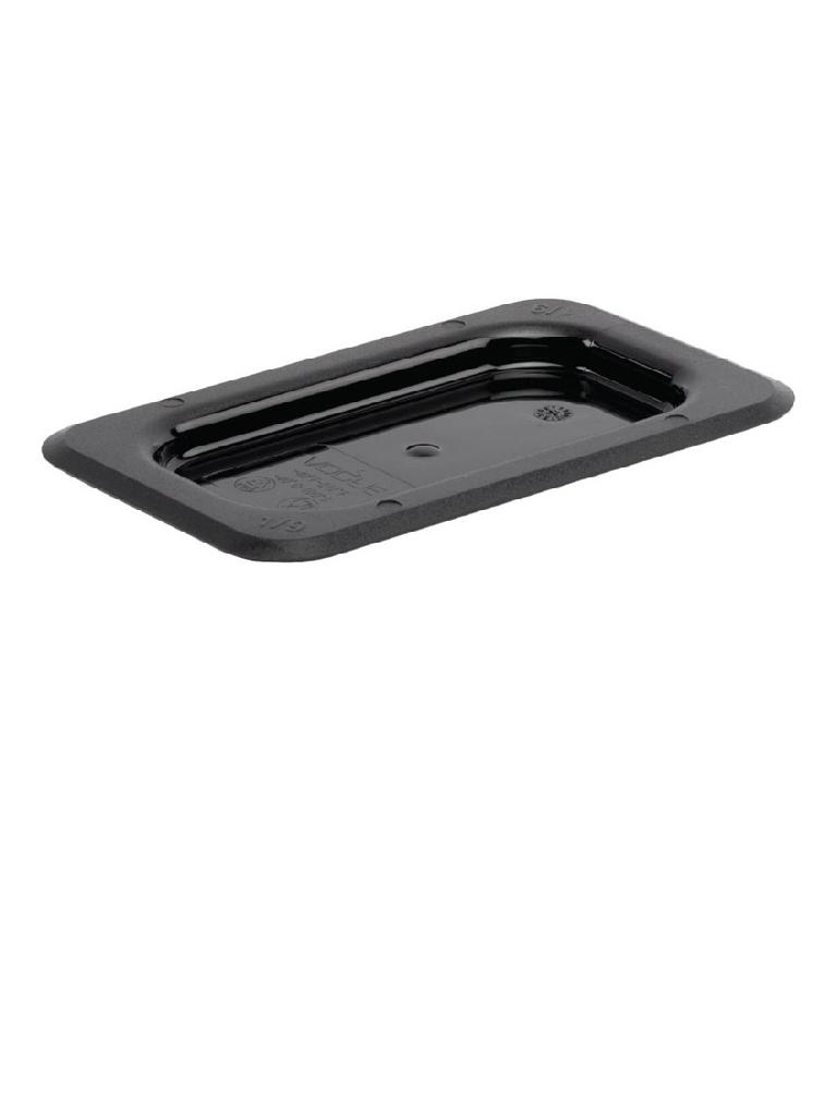 Couvercle bac gastronorme - 1/9 GN - Noir - H 2,5 x 17,6 x 10,8 CM - Polycarbonate - Vogue - U479