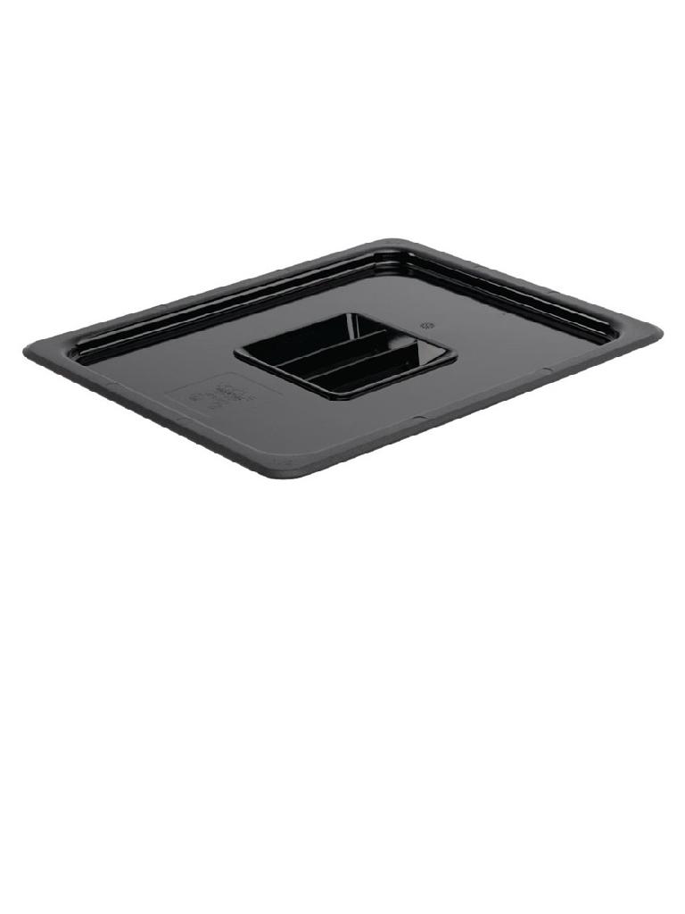 Couvercle bac gastronorme - 1/2 GN - Noir - H 2,5 x 32,5 x 26,5 CM - Polycarbonate - Vogue - U475