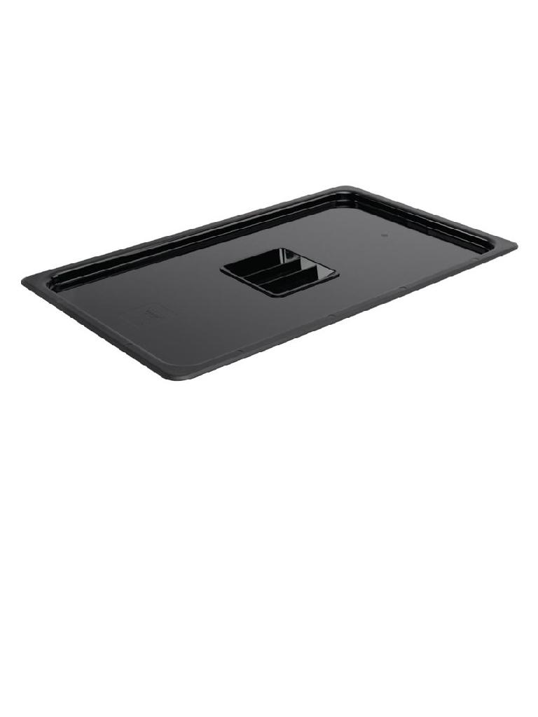 Couvercle bac gastronorme - 1/1 GN - Noir - H 2,5 x 53 x 32,5 CM - Polycarbonate - Vogue - U474