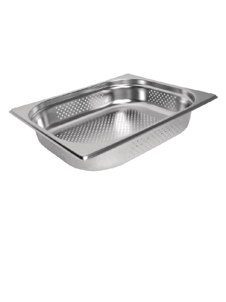 Gastronormbak - Geperforeerd - 1/2 GN - 9 Liter - H 26.5 x 32.5 x 15 CM - RVS - Vogue - K846